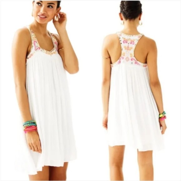 Lilly Pulitzer Dresses & Skirts - Lilly Pulitzer Lorna Trapeze Dress Resort White Size Small
